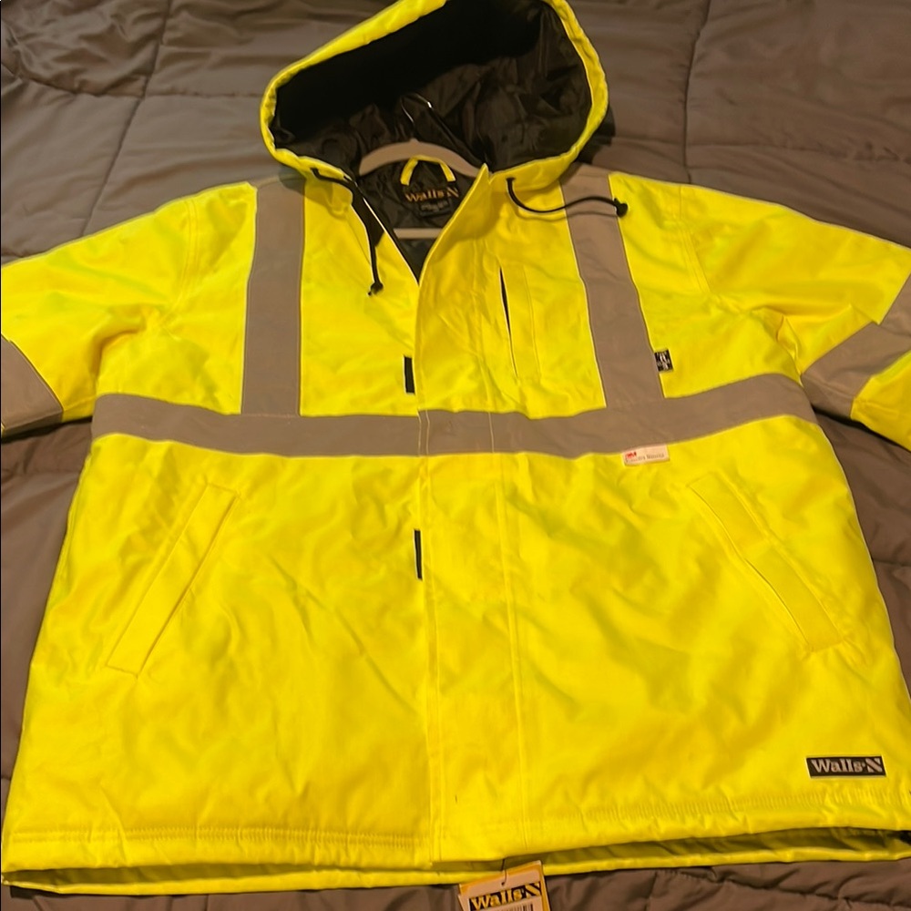 Walls Lightweight Yellow and Gray Safety Jacket